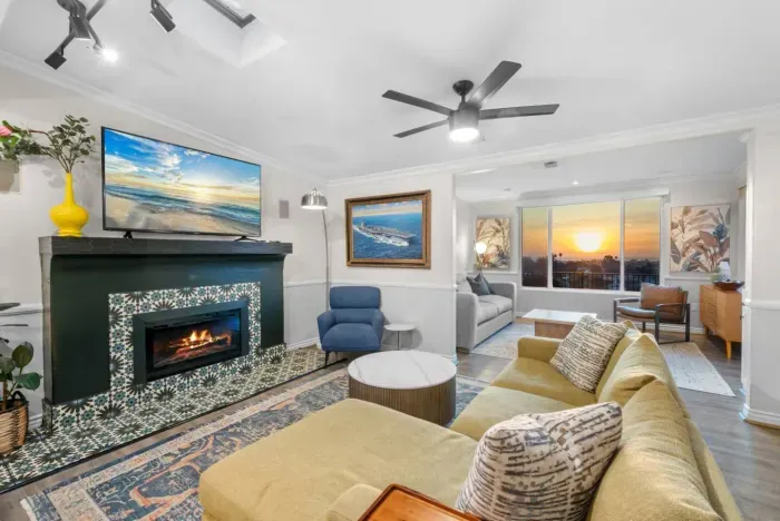 Enjoy taking in the sunsets from the living room