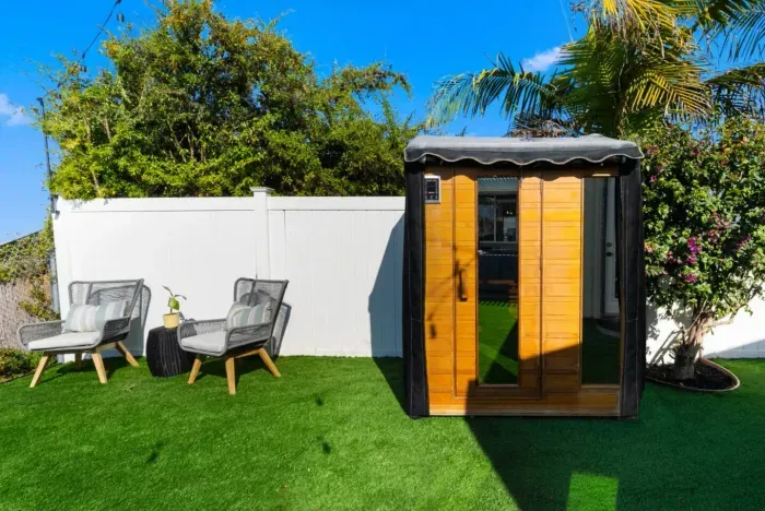 Unwind in a private backyard oasis with a cozy sauna!