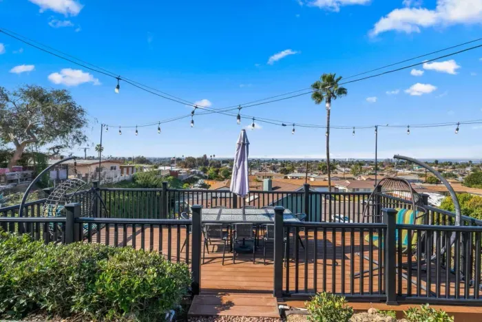 Stunning backyard deck with panoramic views! The perfect spot to relax, dine, and enjoy breathtaking sunsets.