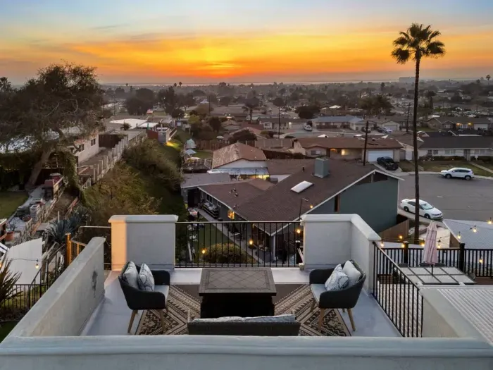 Golden hour magic from your own private rooftop lounge—relax and take in the view!