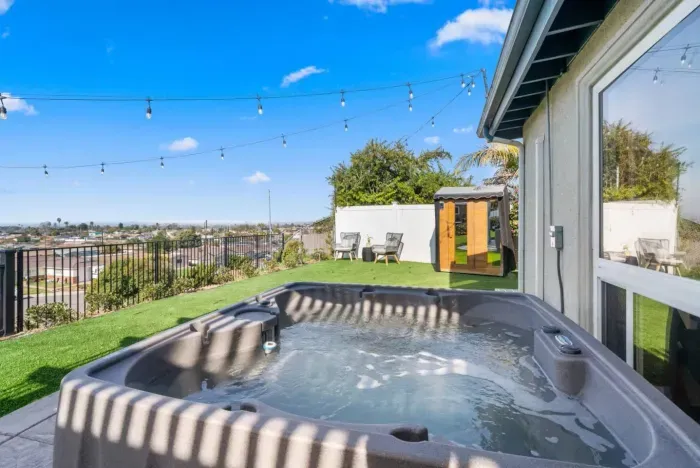 Enjoy a soothing escape in the hot tub