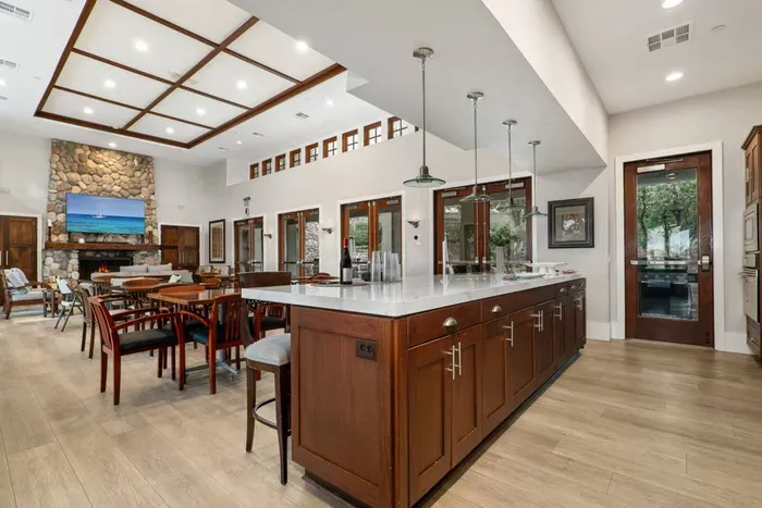 Kitchen, dining and living at the community Oaks Club available for usage