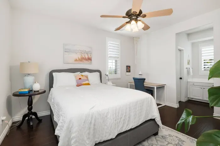 Bedroom 3 features a Queen bed and has a jack and jill shower shared with Bedroom 2