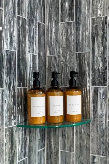 Complimentary bathroom essentials provided