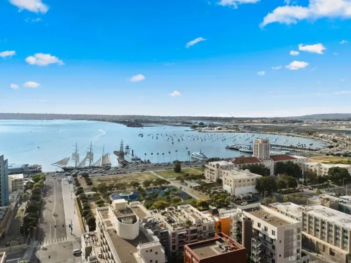 Drone shot of the neighborhood from above