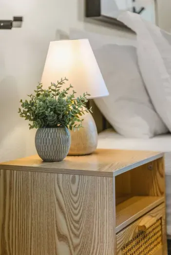 Cozy side table with lamp