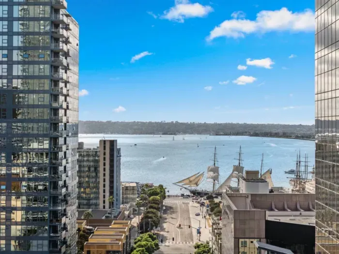 Drone shot of the neighborhood from above. The water is only 2 blocks away!