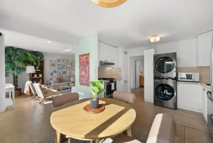 Modern kitchen with laundry