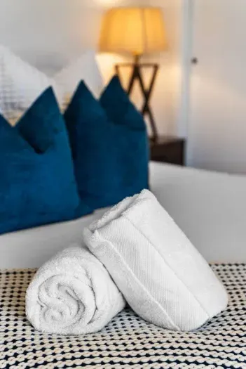 Luxurious linens and thoughtful details await in every room.