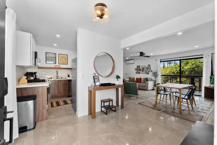 Flowing open-concept layout with canyon views from every angle.