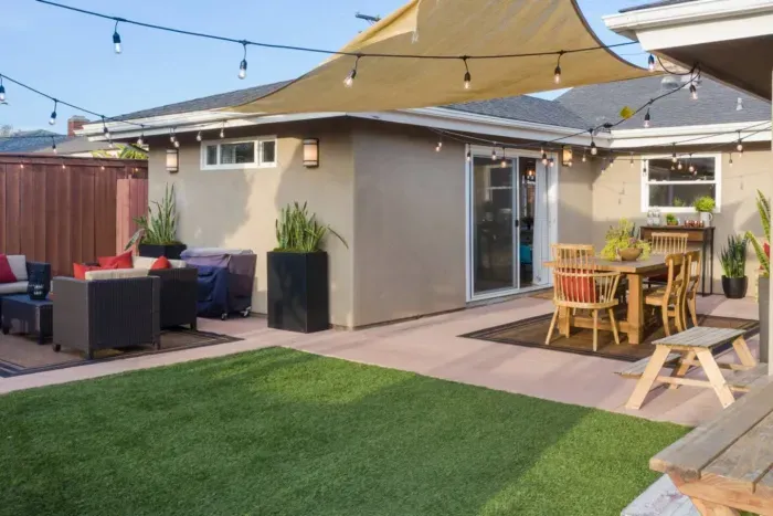 Spacious backyard perfect for evening gatherings and bonding moments.
