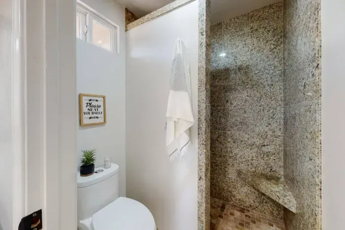 Modern shower for a refreshing experience.