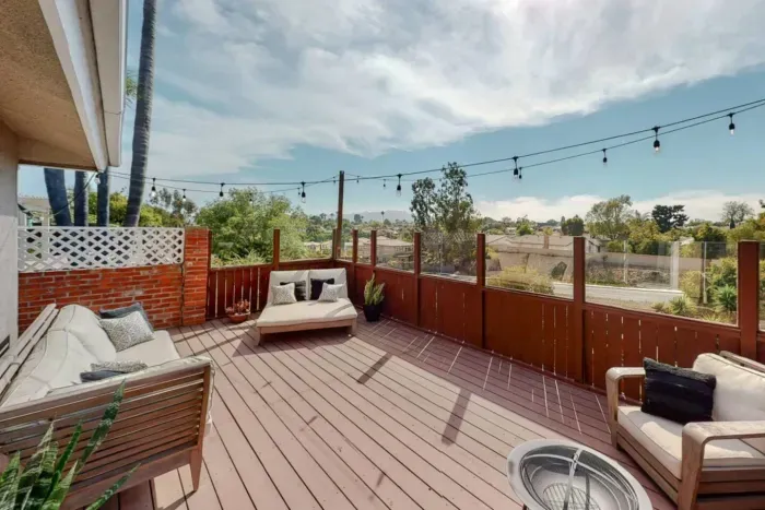 Relaxing backyard setup with comfortable chairs for chatting and unwinding.