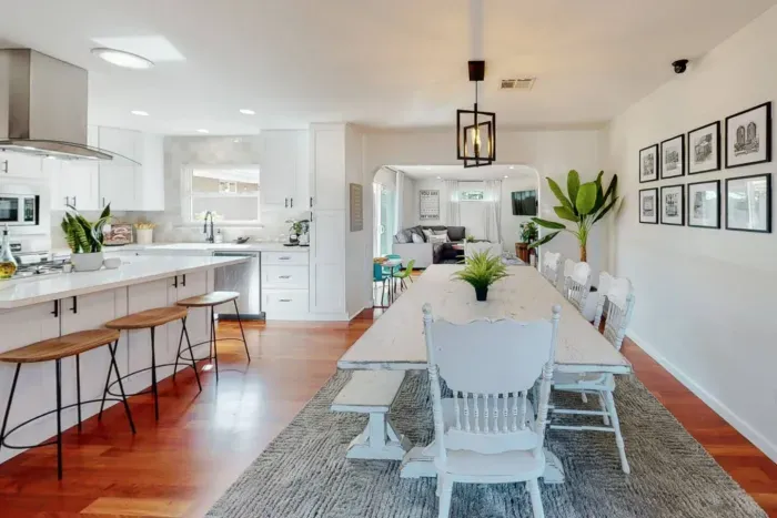 Inviting dining area with a relaxing ambiance for enjoying meals.