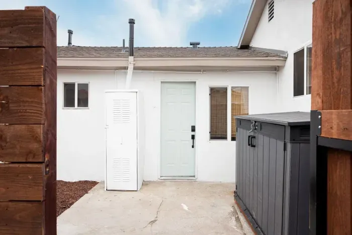 A simple and private entry makes coming and going easy during your stay.