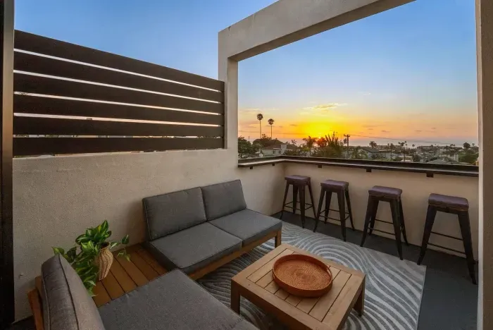 Golden hour from your private deck