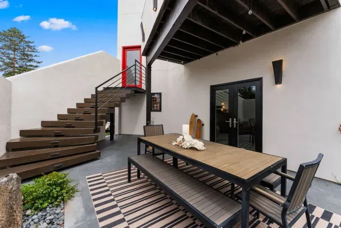 Modern entryway with clean architectural lines