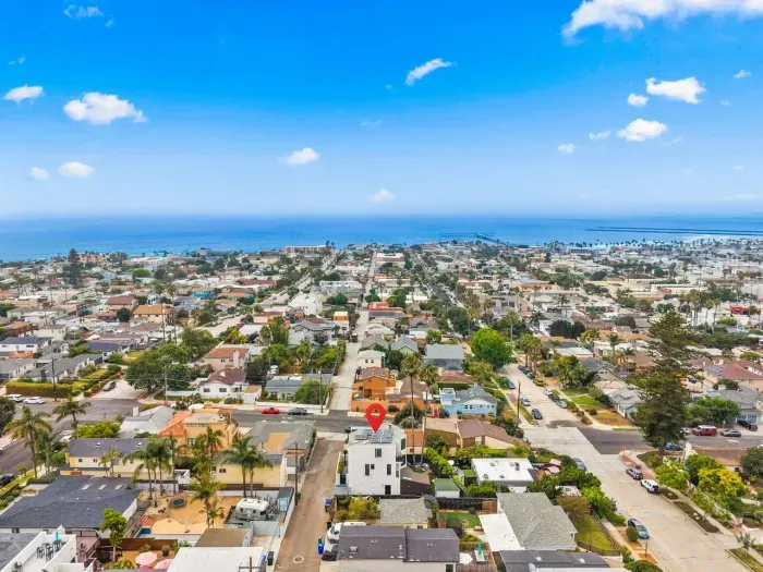 Panoramic rooftop views stretching across Ocean Beach
