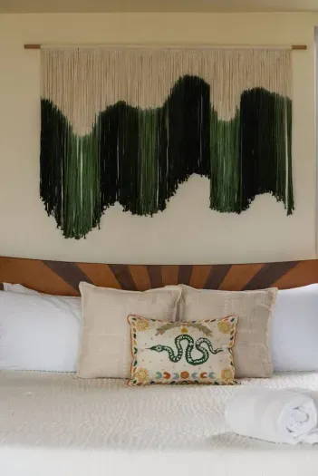 Coastal-inspired bedroom with organic textures