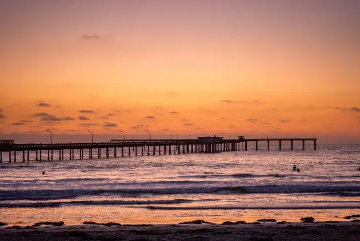 Stroll to the pier for iconic sunsets over the Pacific