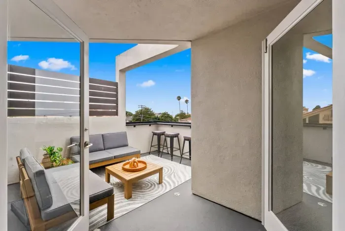Outdoor lounge with ocean breeze views