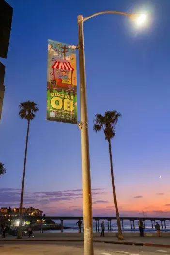 Sunset strolls down Newport Avenue in Ocean Beach
