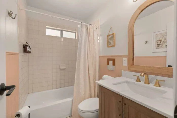 Bathroom with tub & shower combo