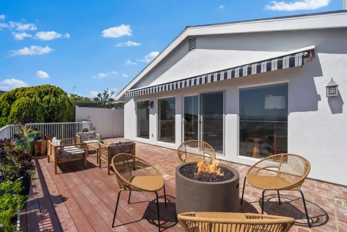 Cozy up by the fire and enjoy the view!