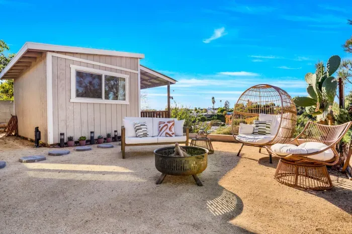 Your outdoor lounge—great for morning coffee or sunset relaxing.