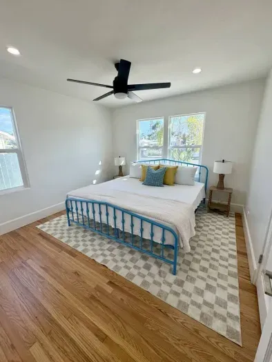 Rest easy in a serene bedroom with coastal charm.