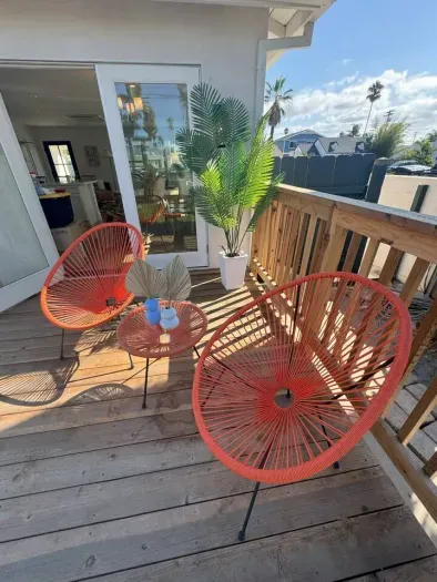 Enjoy morning coffee or evening wine on your private deck.