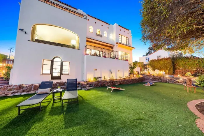 Enjoy al fresco dining on a lush green lawn