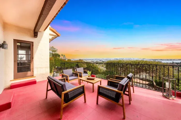 Sunset cocktails on the patio — where golden hour never disappoints.