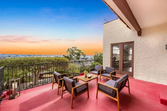 Sunset terrace made for evening drinks and easy conversations.