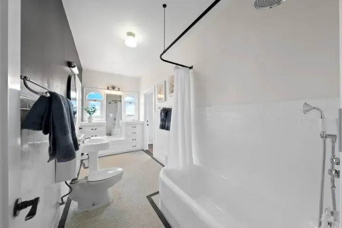Spa-inspired bathroom with natural light and elegant simplicity.