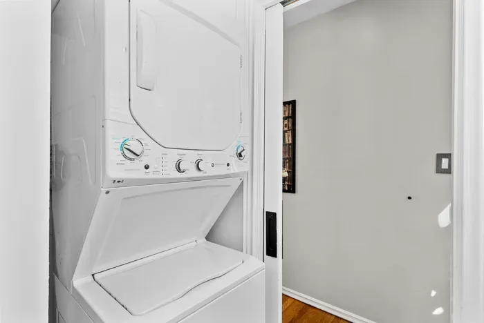 In-unit stacked washer/dryer—compact convenience for longer stays