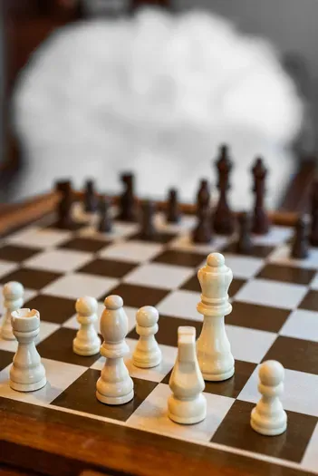 Cozy lounge chess set—unwind with a friendly match by the fire